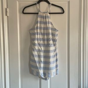 HELLO MOLLY BLUE STRIPED ROMPER